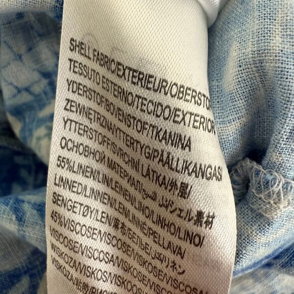 FARM Rio Womens Full of Flowers Linen Blend Half Sleeve Blue/White Jumpsuit XS - Picture 14 of 14